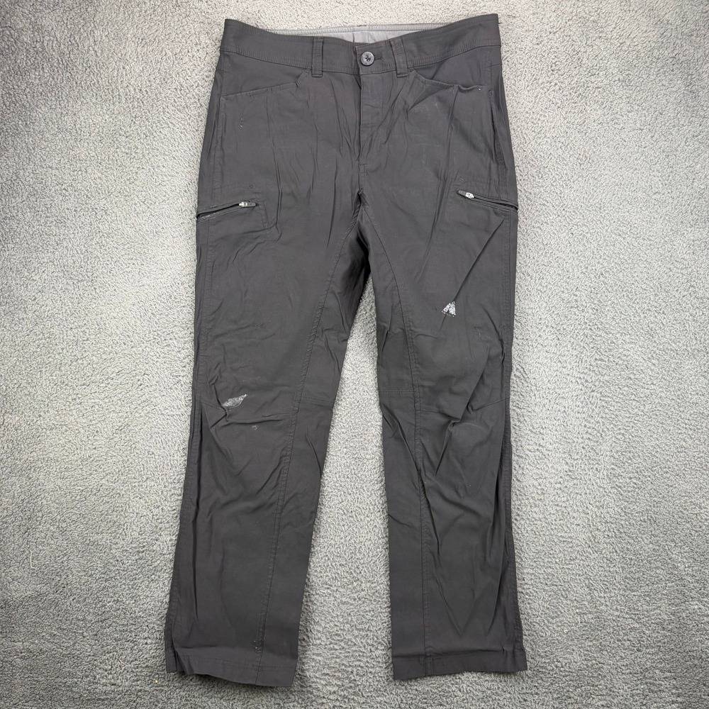 Eddie Bauer First Ascent Mens Black Horizon Guide Chino Cargo Pants 35x32